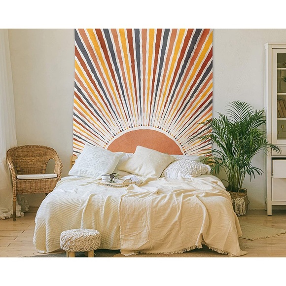 Boho Sunset/Sunrise Hippie Indie Mandala Tapestry Art Yoga Mat/Room/Dorm Decor - Picture 3 of 7